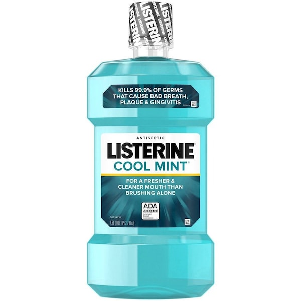 Listerine Mouthwash, Cool Mint, Antiseptic, Listerine, 1.5L, 6/CT, Blue, PK6 JOJ42755CT - main